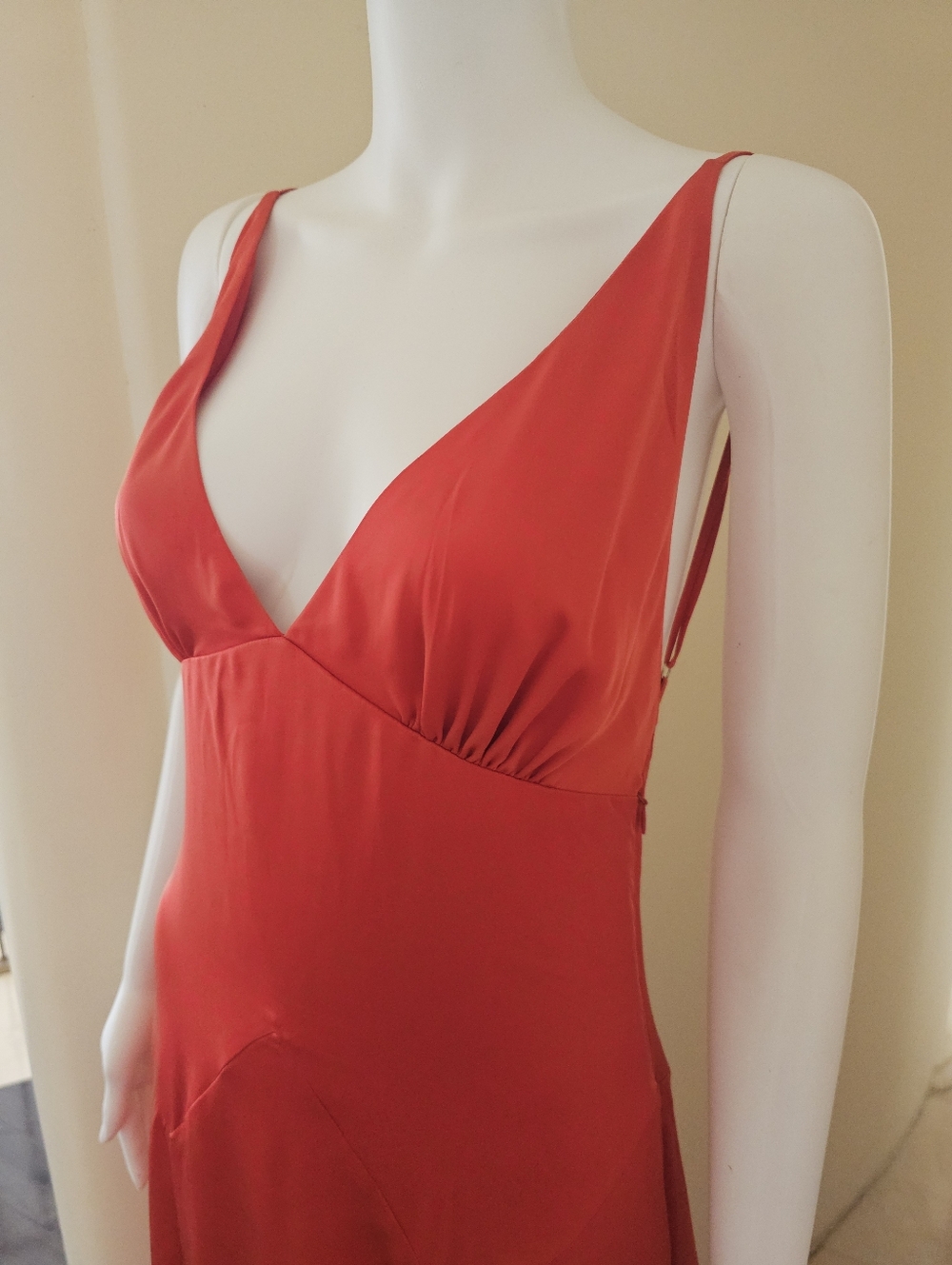 Meshki Kamala Low Back Satin Maxi Dress Small - Picture 9 of 16